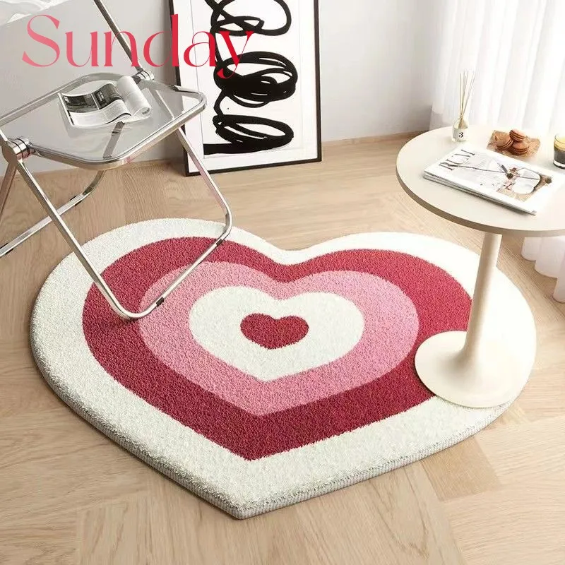 Cute Imitation Cashmere Peach Heart Printed Floor Mat Special-shaped Plush Love Area Rug Irregular Fluffy Soft Bedside Carpets
Cute Imitation Cashmere Peach Heart Printed Floor Mat Special-shaped Plush Love Area Rug Irregular Fluffy Soft Bedside Carpets