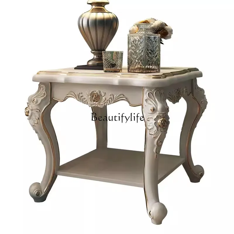 Portable Small Apartment Small Square Table European-Style Household Carved Small Coffee Table Corner Table
Portable Small Apartment Small Square Table European-Style Household Carved Small Coffee Table Corner Table