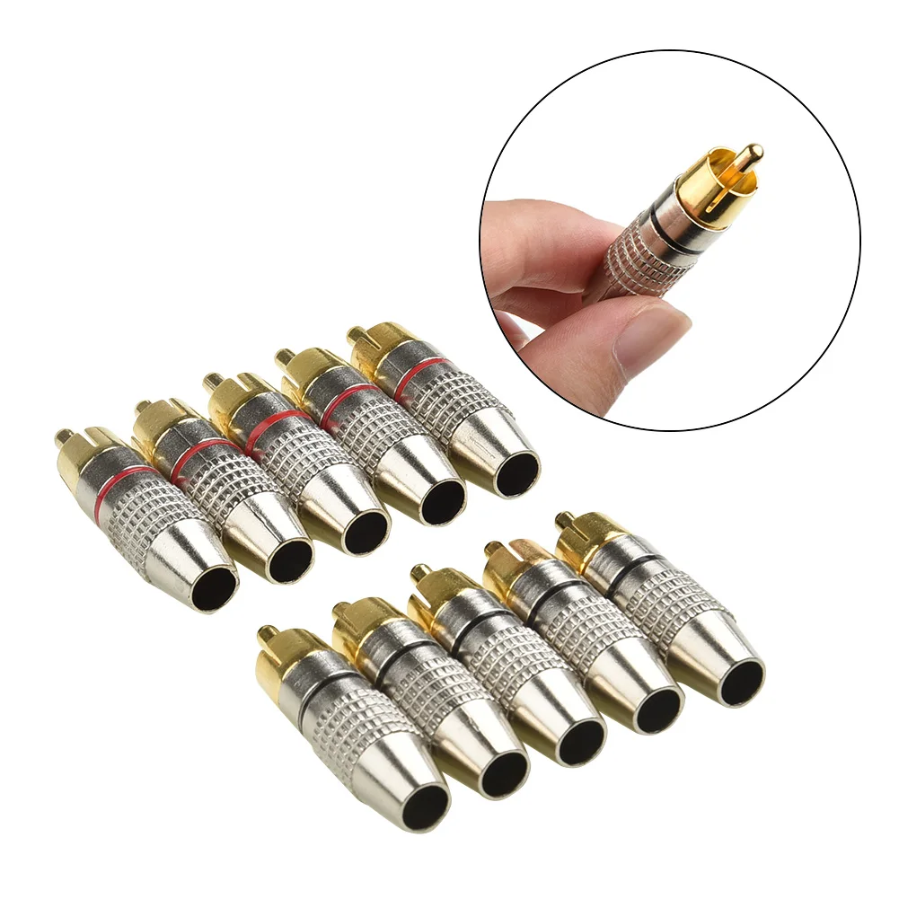 10pcs RCA Male Plug Connector Audio Video Locking Cable Plug Adapter Solderness For Video CCTV Camera Security
10pcs RCA Male Plug Connector Audio Video Locking Cable Plug Adapter Solderness For Video CCTV Camera Security