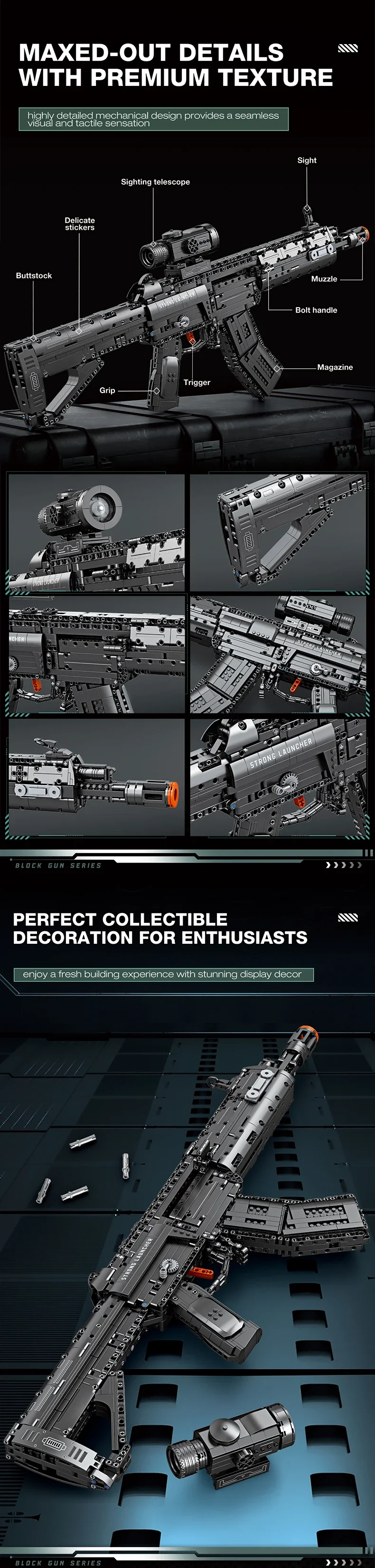 1593PCS 191 Rifle Building Blocks Military Weapons Simulation Gun Collection Model Bricks Children's War Game Toys Holiday Gifts 1593PCS 191 Rifle Building Blocks Military Weapons Simulation Gun Collection Model Bricks Children's War Game Toys Holiday Gifts