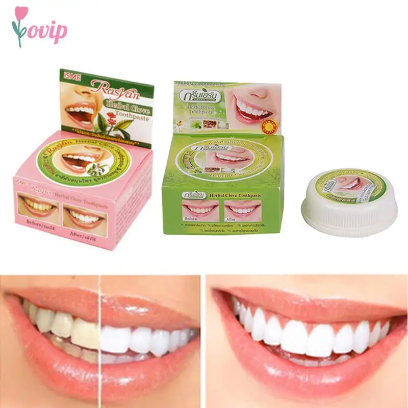 1Pc Color toothpaste Tooth Whitening Toothpaste Remove Stain Antibacterial Allergic Natural Herbal Clove Thailand Toothpaste
1Pc Color toothpaste Tooth Whitening Toothpaste Remove Stain Antibacterial Allergic Natural Herbal Clove Thailand Toothpaste