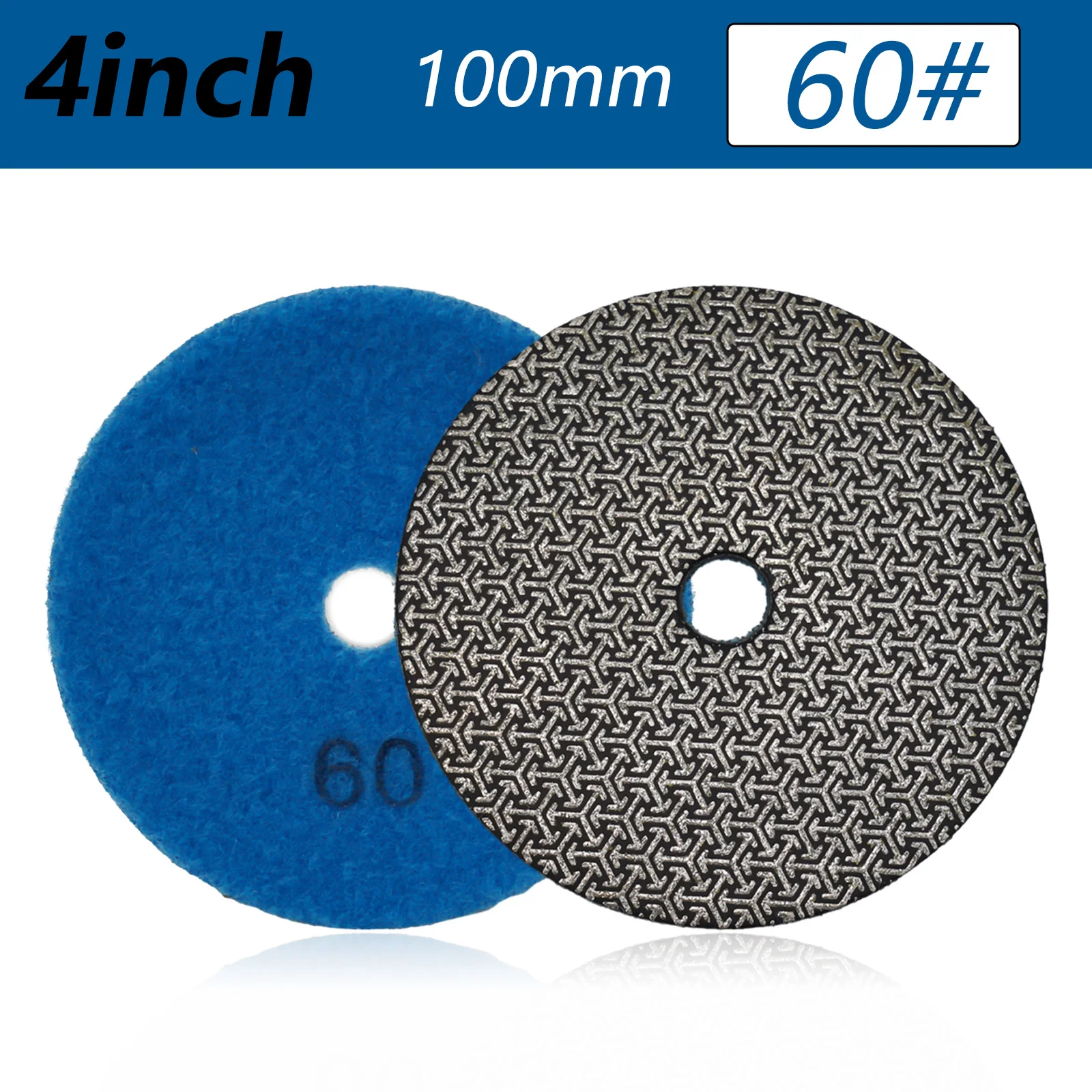 

1pc 100mm/4inch Electroplated Diamond Sanding Pads Grinding Disc For Glass Granite Marble Tile Concrete Polishing Pad 60-400Grit