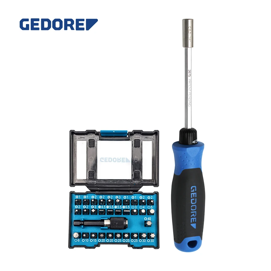 GEDORE 33 PCS Screwdriver Set Magnetic Bit Holder with Multi Specification Bit Set SilentGEAR 1/4" 2675+666-032-A
GEDORE 33 PCS Screwdriver Set Magnetic Bit Holder with Multi Specification Bit Set SilentGEAR 1/4" 2675+666-032-A