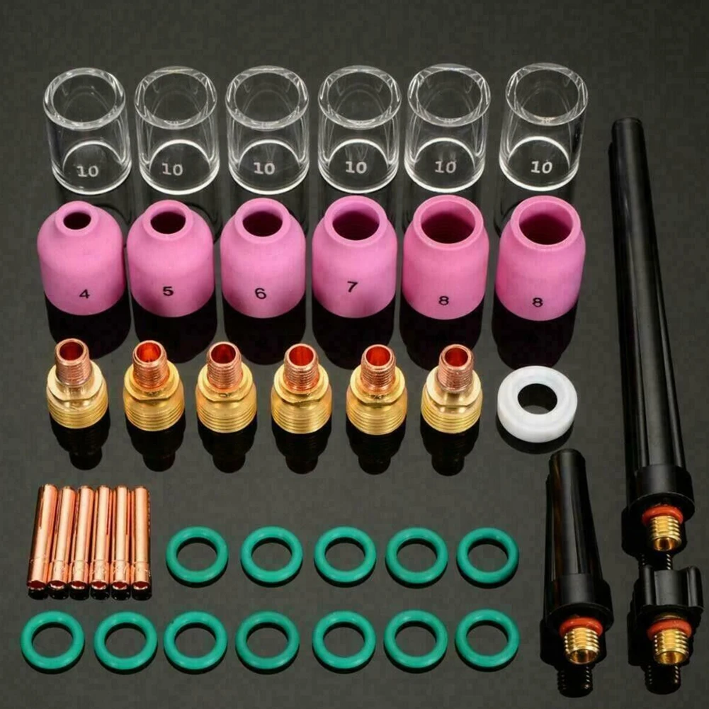 40pcs TIG Welding Torch Collet Gas Lens Glass Cup Kit For WP-9/20/25 Soldering Equipment Accessories Welders CNC Metalworking
40pcs TIG Welding Torch Collet Gas Lens Glass Cup Kit For WP-9/20/25 Soldering Equipment Accessories Welders CNC Metalworking