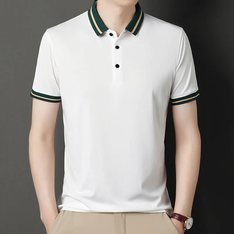 Korean Casual Fashion Simple Summer New Men's Short Sleeved Polo Shirt Panelled Lapel Button Slim Fit Versatile Thin Cotton Top
Korean Casual Fashion Simple Summer New Men's Short Sleeved Polo Shirt Panelled Lapel Button Slim Fit Versatile Thin Cotton Top