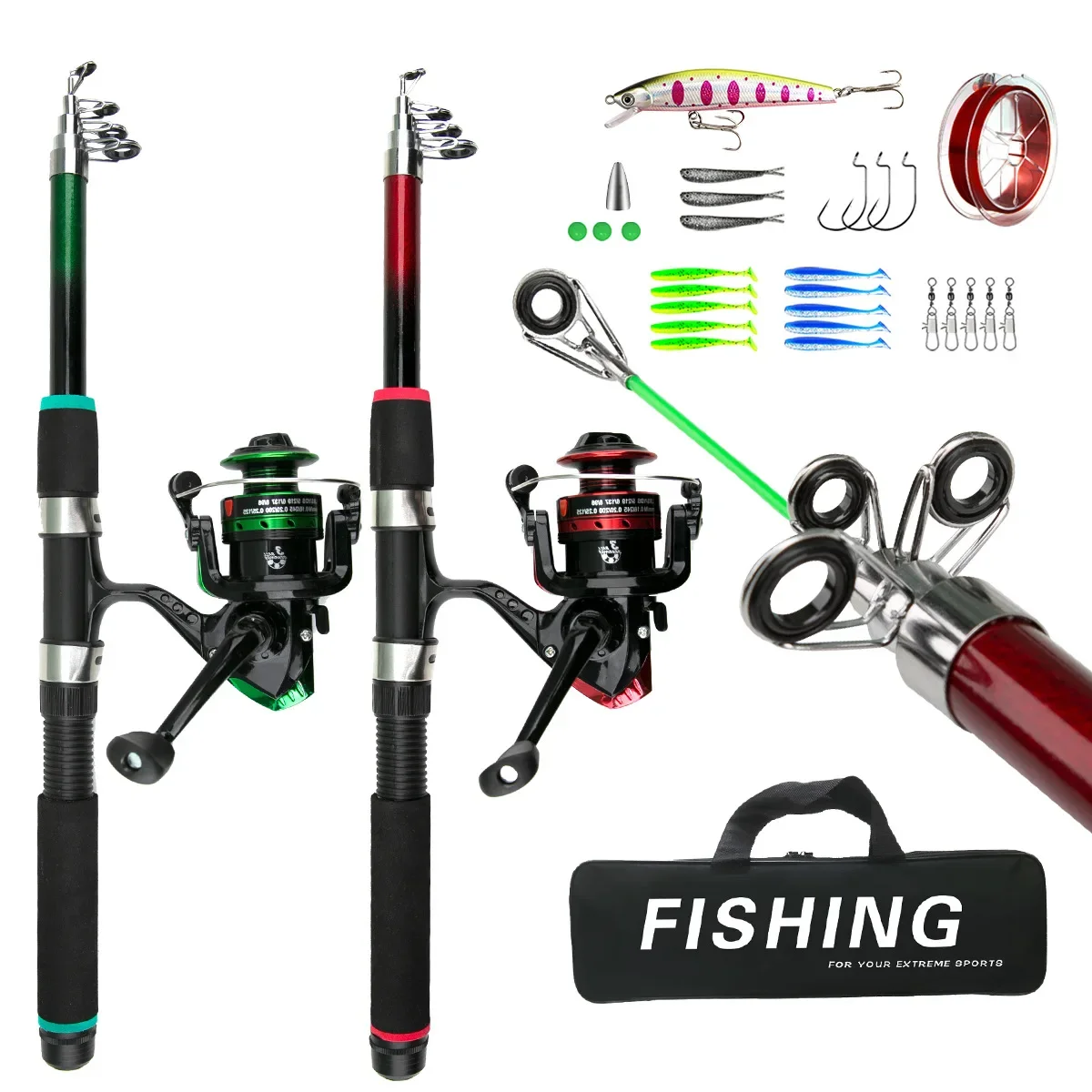 Usual Lure Rods Novice Beginners 1.8m Fishing Rod Full Set Straight Handle Long Throw Fishing Rod Fishing Gear Accessories Set
Usual Lure Rods Novice Beginners 1.8m Fishing Rod Full Set Straight Handle Long Throw Fishing Rod Fishing Gear Accessories Set