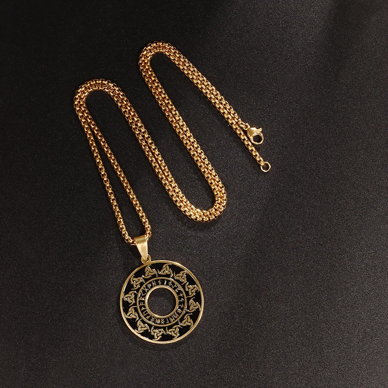 Exquisite Retro Nordic Celtic Knot Round Pendant Necklace Classic Jewelry Gift for Men and Women
Exquisite Retro Nordic Celtic Knot Round Pendant Necklace Classic Jewelry Gift for Men and Women