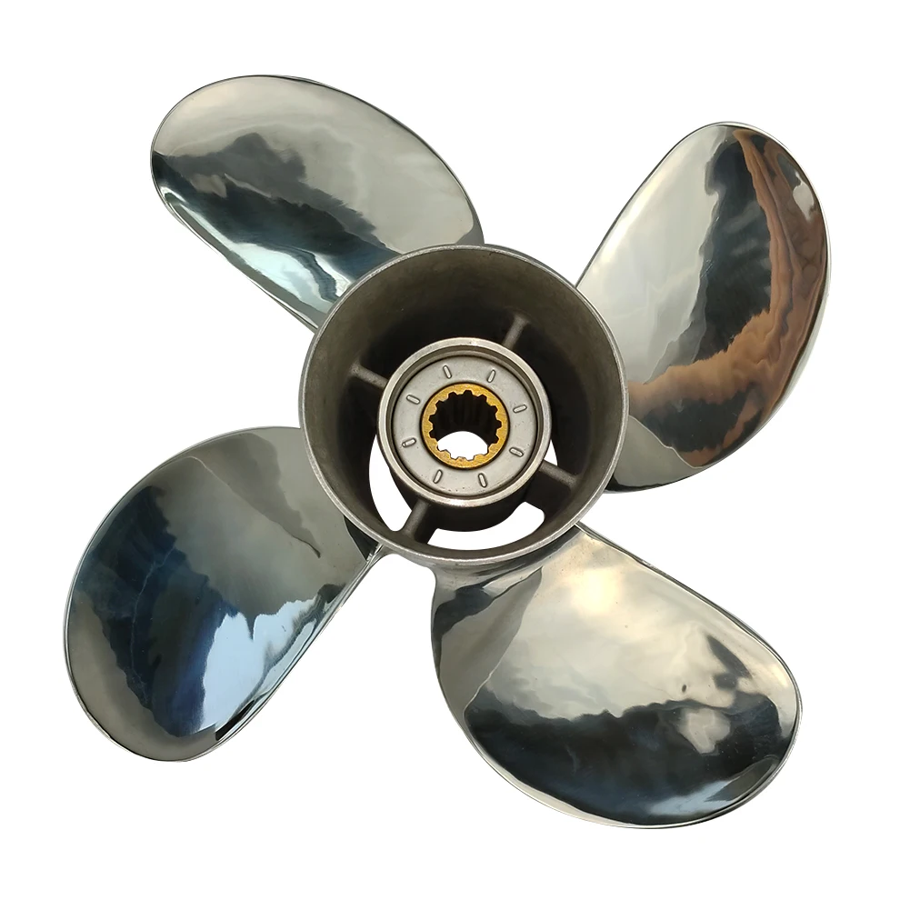 

Boat Propeller 11 5/8x11 for Yamaha 40HP-55HP 4 Blades Stainless Steel Prop SS 13 Tooth RH OEM NO: 663-45947-02-EL 11.625x11