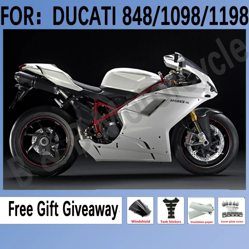 Полный комплект обтекателей для мотоцикла, подходит для DUCATI 848 1098 1198 2007 2008 2009 2010 2011 2012, белый комплект обтекателей для кузова
Полный комплект обтекателей для мотоцикла, подходит для DUCATI 848 1098 1198 2007 2008 2009 2010 2011 2012, белый комплект обтекателей для кузова