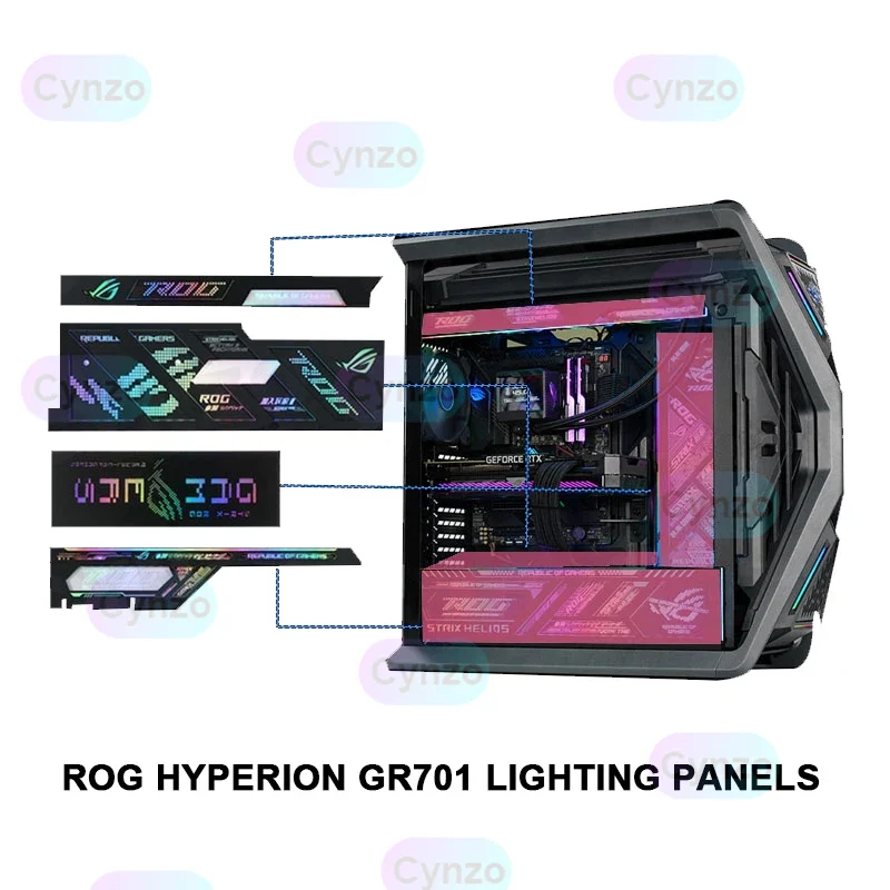 Осветительные панели ROG HYPERION для Asus GR701 чехол, комплект осветительных панелей для шкафа MOD ARGB AURA SYNC
Осветительные панели ROG HYPERION для Asus GR701 чехол, комплект осветительных панелей для шкафа MOD ARGB AURA SYNC