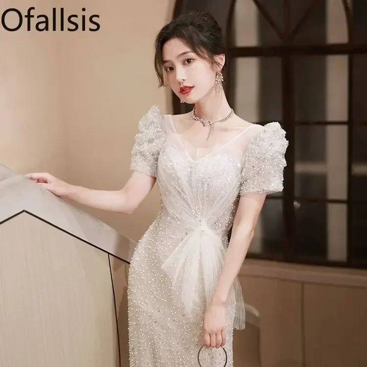 Ofallsis V neck Puff Sleeve Fishtail Evening Dress Princess Birthday 2023 Summer New Fairy Adult French Art Examination Dresses
Ofallsis V neck Puff Sleeve Fishtail Evening Dress Princess Birthday 2023 Summer New Fairy Adult French Art Examination Dresses