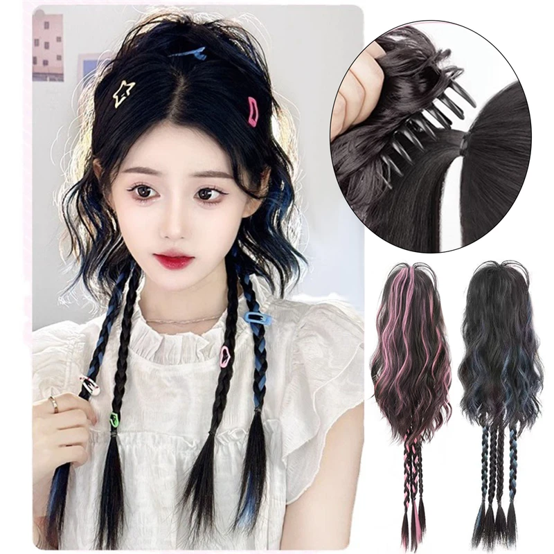 Highlight Dyed Ponytail Wig With Clip Long Curly Braided Ponytail Claw Clip In Ponytail Extensions For Women Braided Hair Pieces
Highlight Dyed Ponytail Wig With Clip Long Curly Braided Ponytail Claw Clip In Ponytail Extensions For Women Braided Hair Pieces