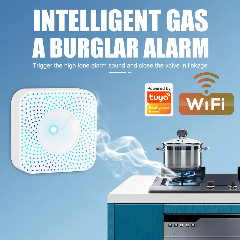 Tuya Smart WIFI Natural Gas Sensor Combustible Household Smart LPG Gas Alarm CH4 Detector Leakage Sensor Fire Safety Smart Home
Tuya Smart WIFI Natural Gas Sensor Combustible Household Smart LPG Gas Alarm CH4 Detector Leakage Sensor Fire Safety Smart Home