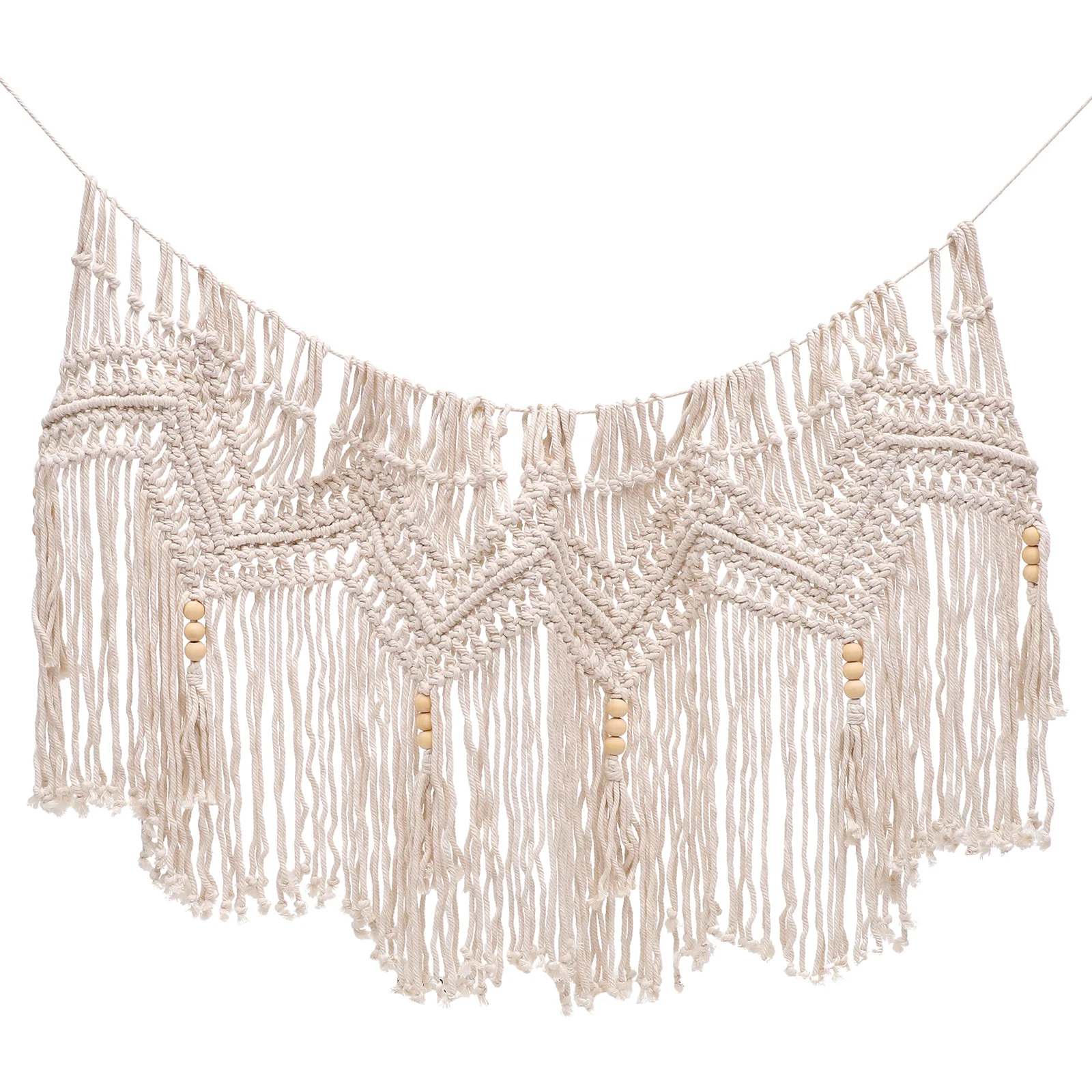 Woven Macramé Curtain Tapestry - Bohemian Wall Hanging with Rope Tassels 2 Sdd20dce9ce7f4a2db4ea8af6f53c4673J