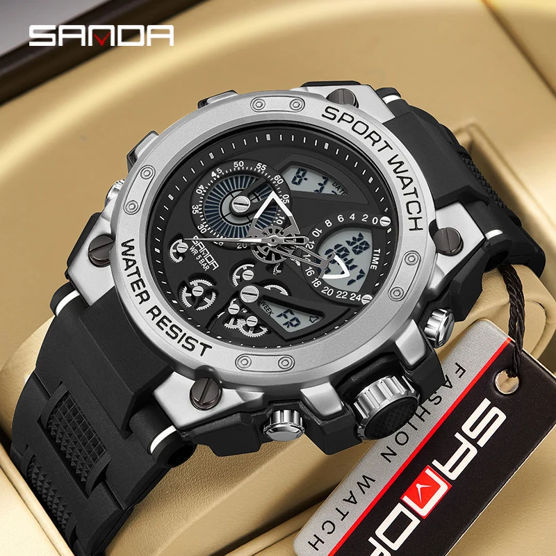 SANDA 9020 Fashion Men's Sport Watches Shock Resistant 50M Waterproof Wristwatch LED Alarm Stopwatch Clock Military Wristwatches
SANDA 9020 Fashion Men's Sport Watches Shock Resistant 50M Waterproof Wristwatch LED Alarm Stopwatch Clock Military Wristwatches