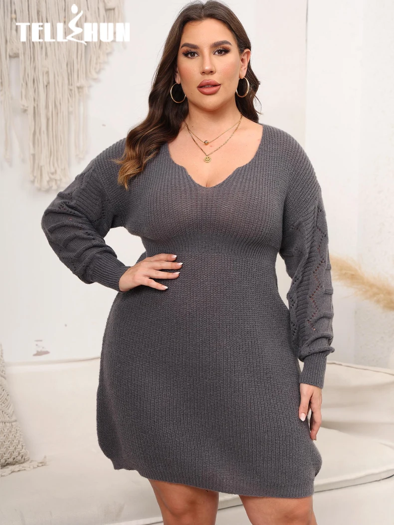 Female Fashion Elegant Solid Knited Dress Women V-neck Long Lantern Sleeve Wrap Dresses 2023 Spring Casual Streetwear Plus Size
Female Fashion Elegant Solid Knited Dress Women V-neck Long Lantern Sleeve Wrap Dresses 2023 Spring Casual Streetwear Plus Size