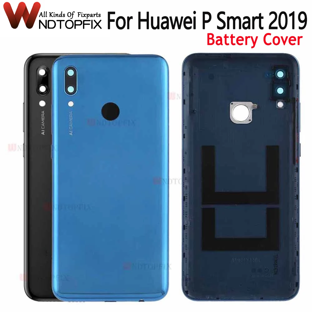 

New 6.21" For Huawei P Smart 2019 Battery Cover POT-LX3 POT-L23 POT-LX1 POT-L21 POT-LX2 Back Door Housing case Rear Glass Parts