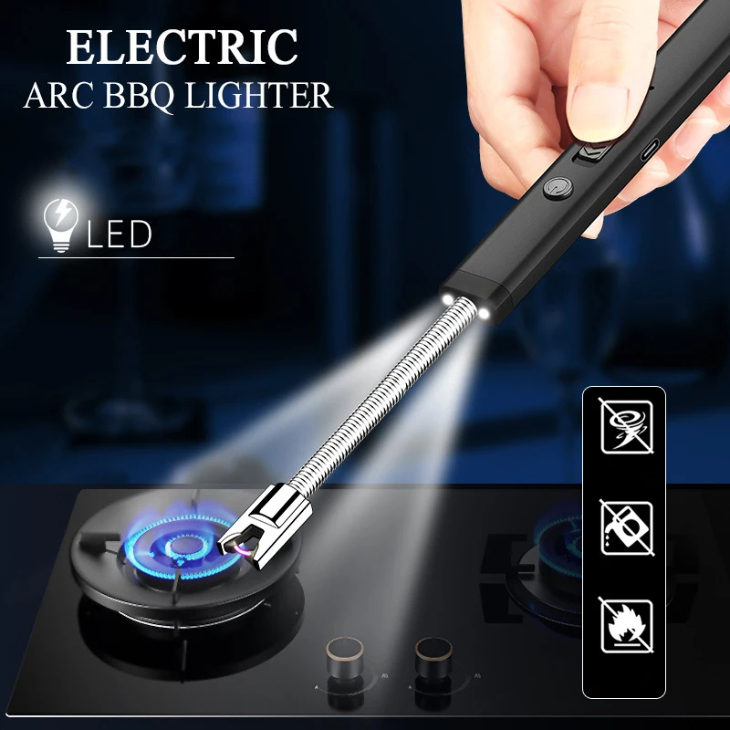 New 360 ° Rotary Hose Ignition USB Charging Lighter Dual Arc Pulse Ignition LED Lamp Lighting Kitchen Candle Ignition
New 360 ° Rotary Hose Ignition USB Charging Lighter Dual Arc Pulse Ignition LED Lamp Lighting Kitchen Candle Ignition