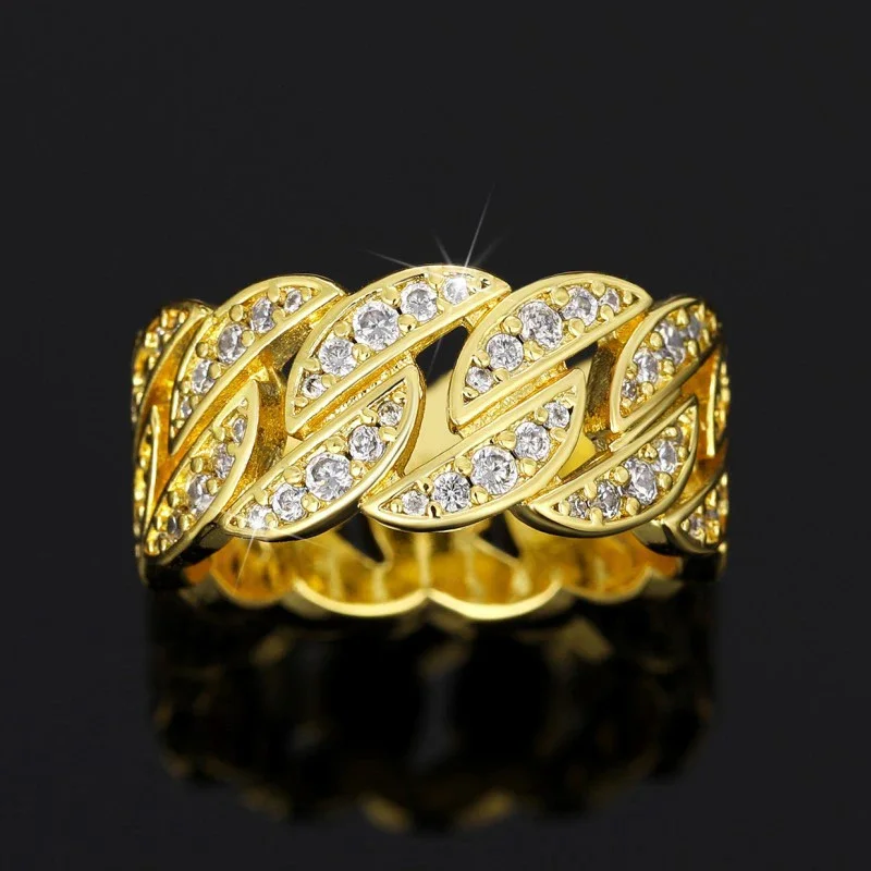 

2024 современные дизайнерские золотистые кольца с цепочкой, роскошные женские кольца с фианитом для свадебной вечеринки, модные Универсальные женские ювелирные изделия