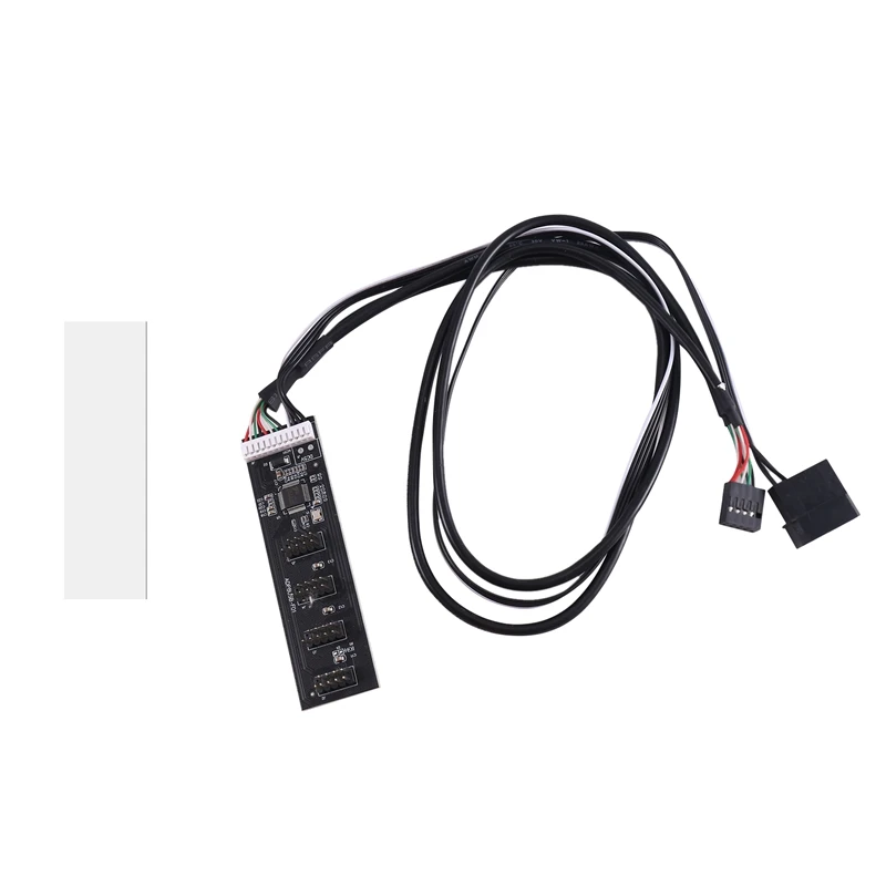 

9-контактный разъем USB 2,0, 1-4 удлинитель, Разветвитель USB 1-4, 20 см, 9-контактный внутренний кабель, конвертер материнской платы
