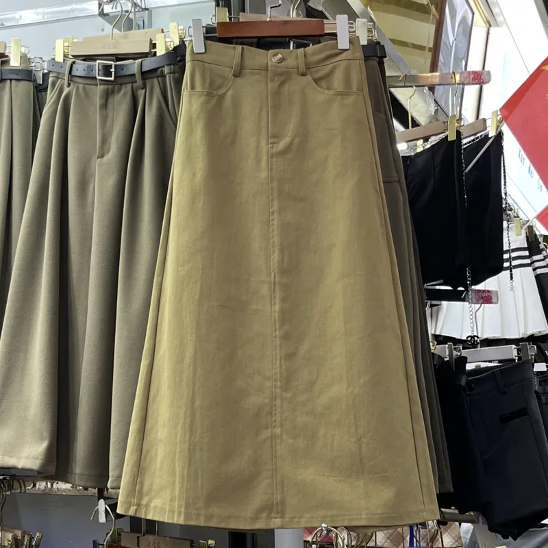 Casual Longskirts for Women Autumn Side-Slit Belt Skirts Womens High Waist A-line Skirt Female Almighty Korean Fashion Dropship
Casual Longskirts for Women Autumn Side-Slit Belt Skirts Womens High Waist A-line Skirt Female Almighty Korean Fashion Dropship