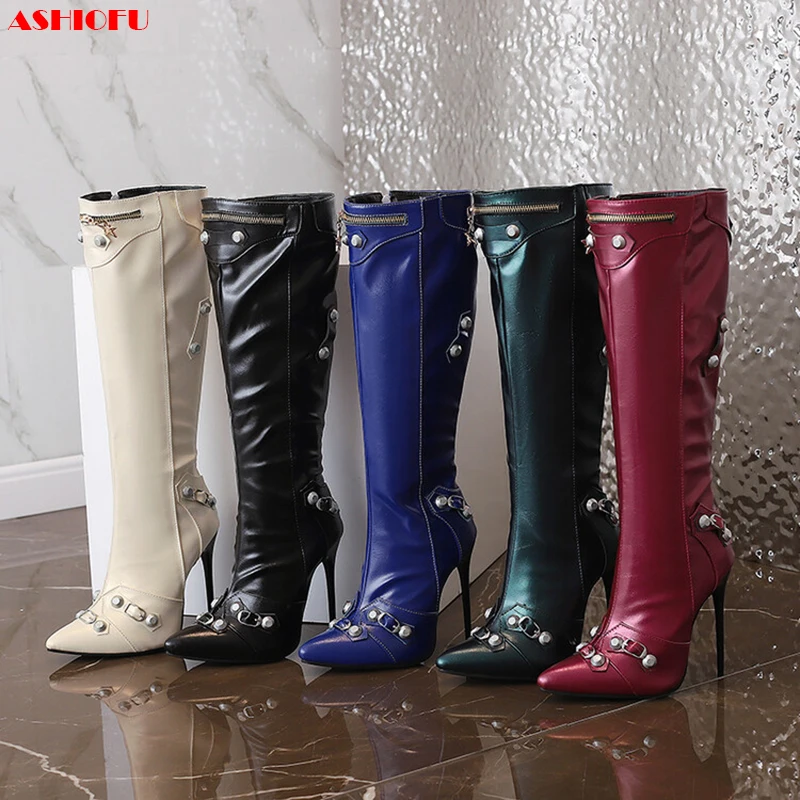 ASHIOFU Handmade New Popular Style Ladies High Heels Boots Elegant Pointed-toe Large Size 35-47 Evening Fashion Party Prom Shoes
ASHIOFU Handmade New Popular Style Ladies High Heels Boots Elegant Pointed-toe Large Size 35-47 Evening Fashion Party Prom Shoes
