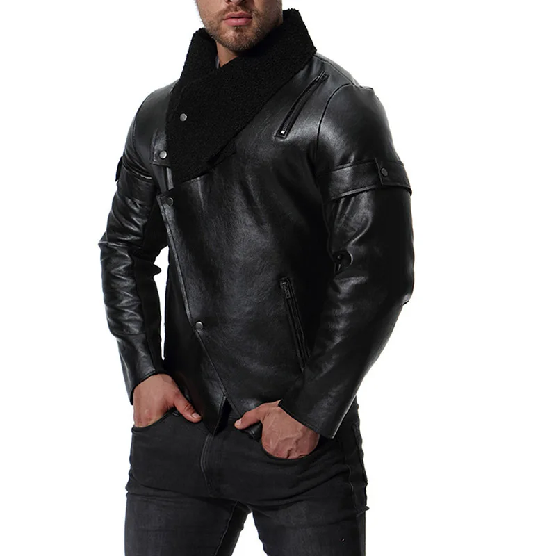 Men's Large Polo Neck Motorcycle Leather Jacket, Punk Rock Coat, Business, Autumn and Winter Brand
Men's Large Polo Neck Motorcycle Leather Jacket, Punk Rock Coat, Business, Autumn and Winter Brand