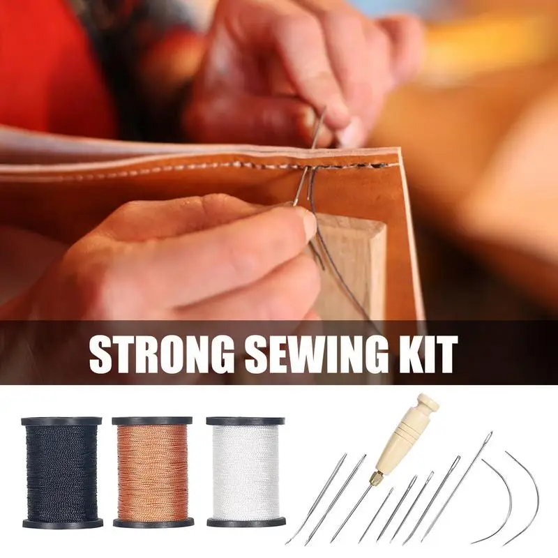 Leather Sewing Kit Sewing Thread Needle Awl Heavy Duty Leather Sewing Tools Leatherworking Tool Setfor Leather Carpet Sofa Seat
Leather Sewing Kit Sewing Thread Needle Awl Heavy Duty Leather Sewing Tools Leatherworking Tool Setfor Leather Carpet Sofa Seat