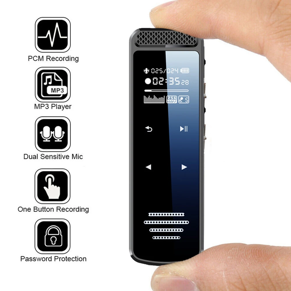 HD Digital Voice Recorder USB 30 Hours Dictaphone Digital Audio Voice Recorder MP3 Player Dual Microphones Noise Reduction
HD Digital Voice Recorder USB 30 Hours Dictaphone Digital Audio Voice Recorder MP3 Player Dual Microphones Noise Reduction