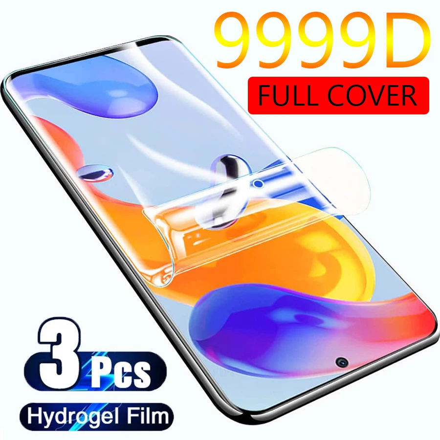 

3PCS Hydrogel Film For Xiaomi Redmi Note 7 8 9 10 Pro 9s 11S 10S 9T Poco F3 M3 X3 NFC Mi 10T 11T 11 Lite 5G TPU Screen Protector