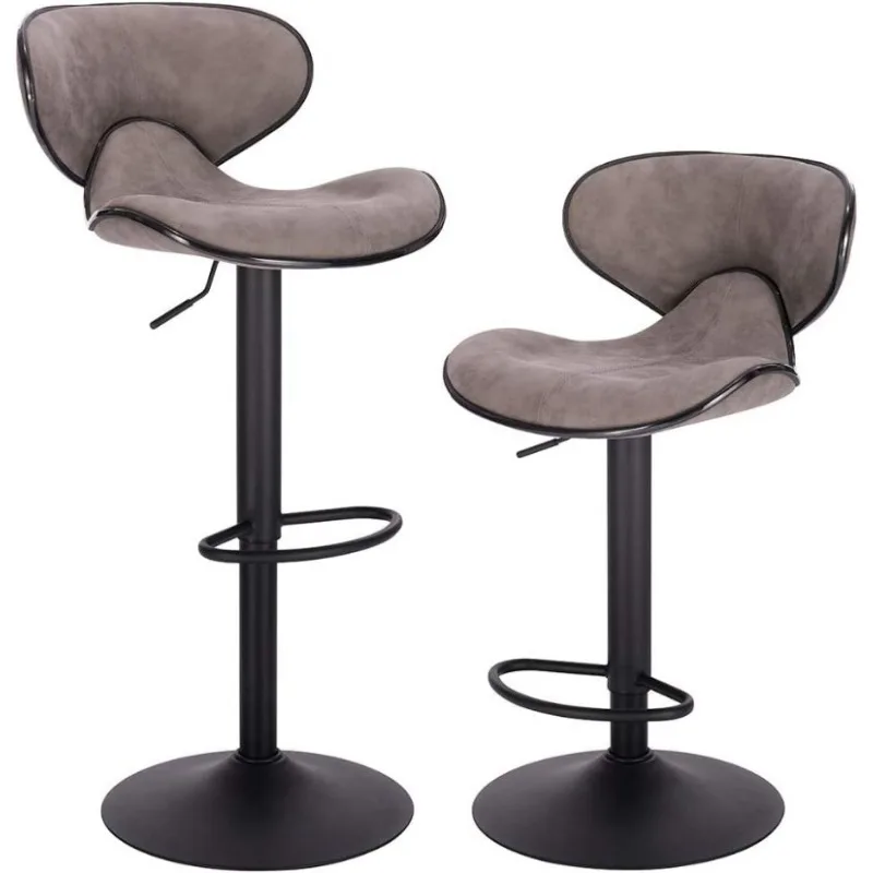 

Height Bar Stools Set of 2, Swivel Tall Kitchen Counter Island Dining Chair with Backs, 24” Armless Modern Bar Stool Chairs