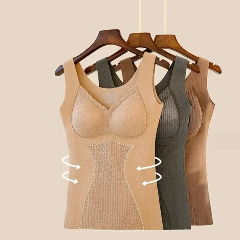 Seamless Invisible Generating Shaping Bodysuit with Chest Pad Women's Padded Push-Up Thermal Tank Top Shaper Underwear
Seamless Invisible Generating Shaping Bodysuit with Chest Pad Women's Padded Push-Up Thermal Tank Top Shaper Underwear