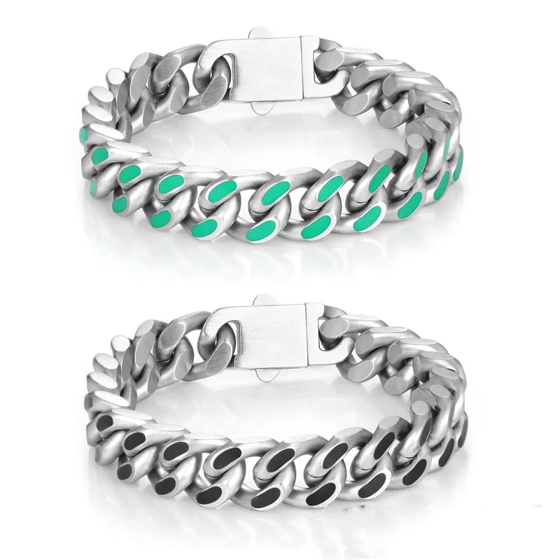 High Quality Titanium Steel Four-sided Abrasive Drop Oil Cuban Bracelet Punk Style Personality Trend Men's Accessories
High Quality Titanium Steel Four-sided Abrasive Drop Oil Cuban Bracelet Punk Style Personality Trend Men's Accessories