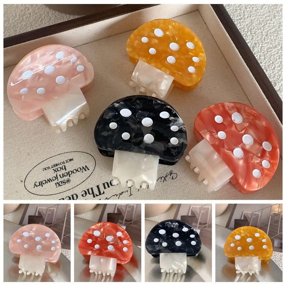 Заколка для волос в виде грибов из ацетатного волокна Y2k 
Заколка для волос в виде грибов из ацетатного волокна Y2k