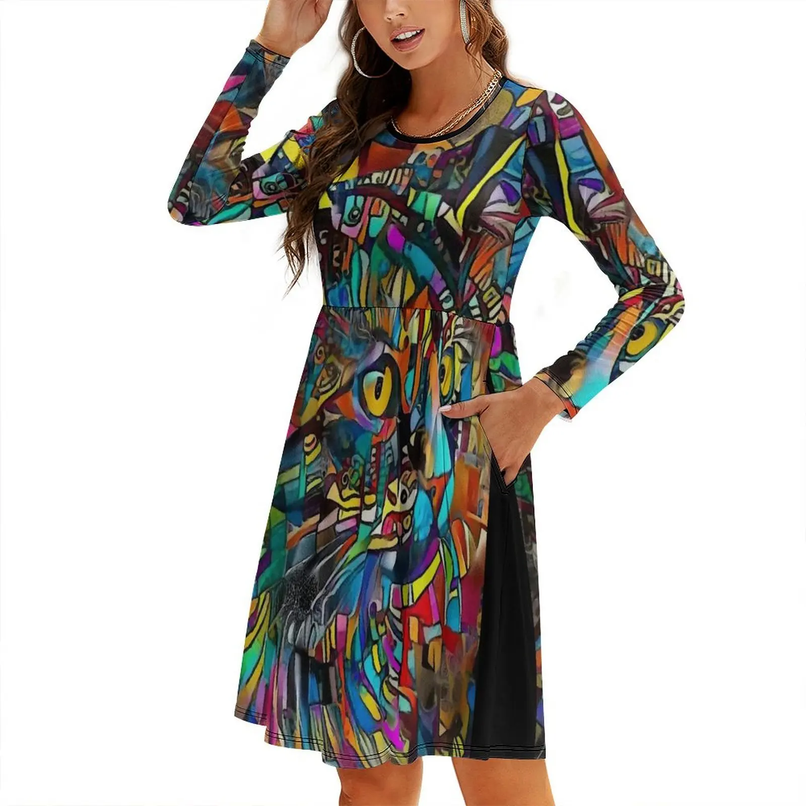 Ugür, cat, chat, cat, lea roche paintings Round Neck Baggy Dress Women's summer long dress clothes dresses ladies 2024 summer
Ugür, cat, chat, cat, lea roche paintings Round Neck Baggy Dress Women's summer long dress clothes dresses ladies 2024 summer