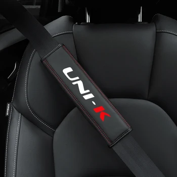 Almohadillas de cuero cinturon de seguridad de coche, cubierta de hombro para CHANGAN piezas UNI-K, UNI-T, CS35PLUS, CS55 P