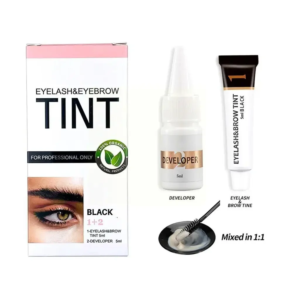 

Eyelash & Eyebrow Dye Tint Kit Waterproof 15 Mins Fast Dye Brow Enhance Brow Dye Lash Long Lasting Permanent Makeup Tools