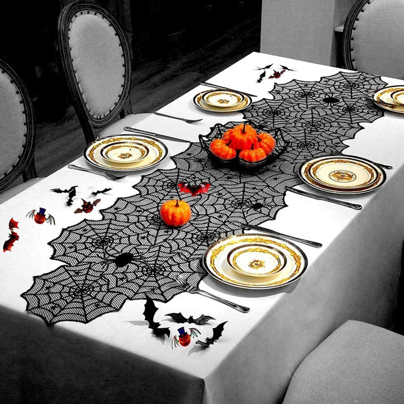 Halloween Decoration Lace Black Spider Web Table Runners Fireplace Scarf Halloween Table Decoration Event Party Supplies Decor
Halloween Decoration Lace Black Spider Web Table Runners Fireplace Scarf Halloween Table Decoration Event Party Supplies Decor