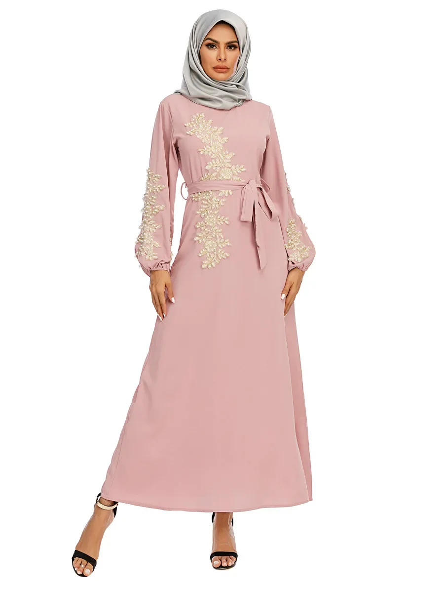 Autumn New 2 Pcs Muslim Sets Embroidery Abaya Dubai Turkey Muslim Dress+ Scarf Kaftan Islamic Dress Women Robe Suit 6 Sdd320a8c409949d0affd86ee2fa59bc80
