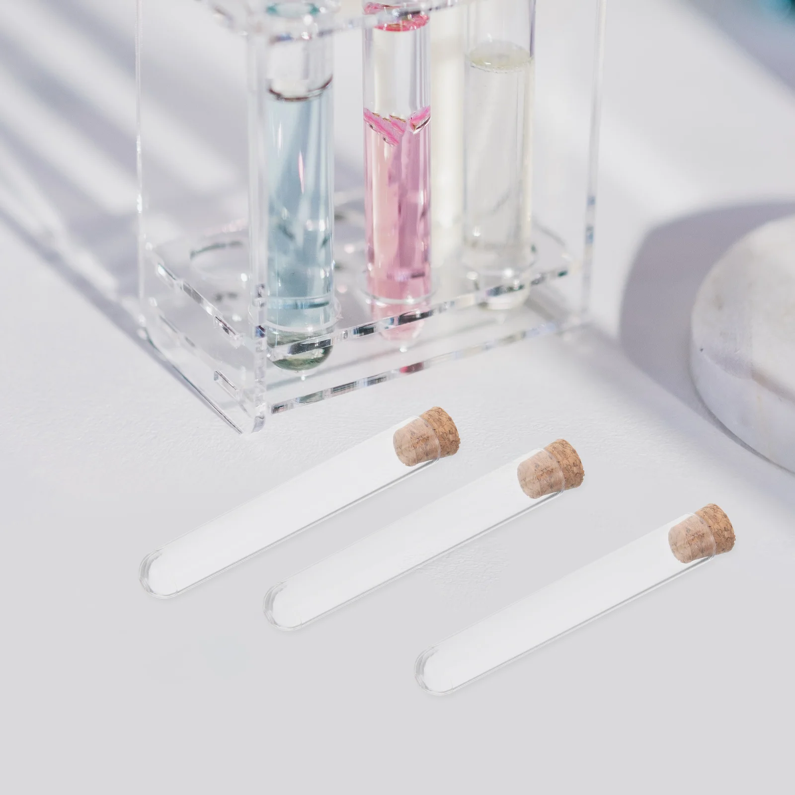 Clear Test Tubes with Cork Stoppers Vials Container Sample Tubes for Candy Jewelry Beads Powder Scientific Experiments
Clear Test Tubes with Cork Stoppers Vials Container Sample Tubes for Candy Jewelry Beads Powder Scientific Experiments