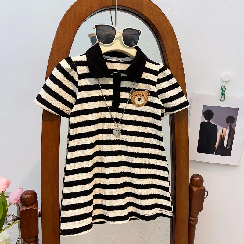 Children's Dress Summer New Girls Thin Waffle Mid-length Skirt Polo Lapel Dress Ropa De Niña Kids Clothes
Children's Dress Summer New Girls Thin Waffle Mid-length Skirt Polo Lapel Dress Ropa De Niña Kids Clothes