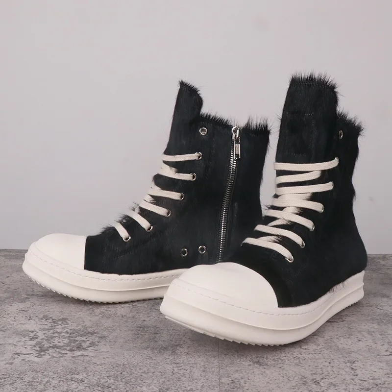 Women's Sneakers Leather Men's Casual Shoes Shearling Cross-tied Shoes for Men Owens Fashion Male Sneakers
Women's Sneakers Leather Men's Casual Shoes Shearling Cross-tied Shoes for Men Owens Fashion Male Sneakers