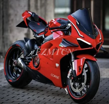

Injection Mold New ABS Motorcycle Bike Fairings Kit Fit For Ducati V4 Panigale s 2023 2024 23 24 Bodywork Set Custom Red Shiny