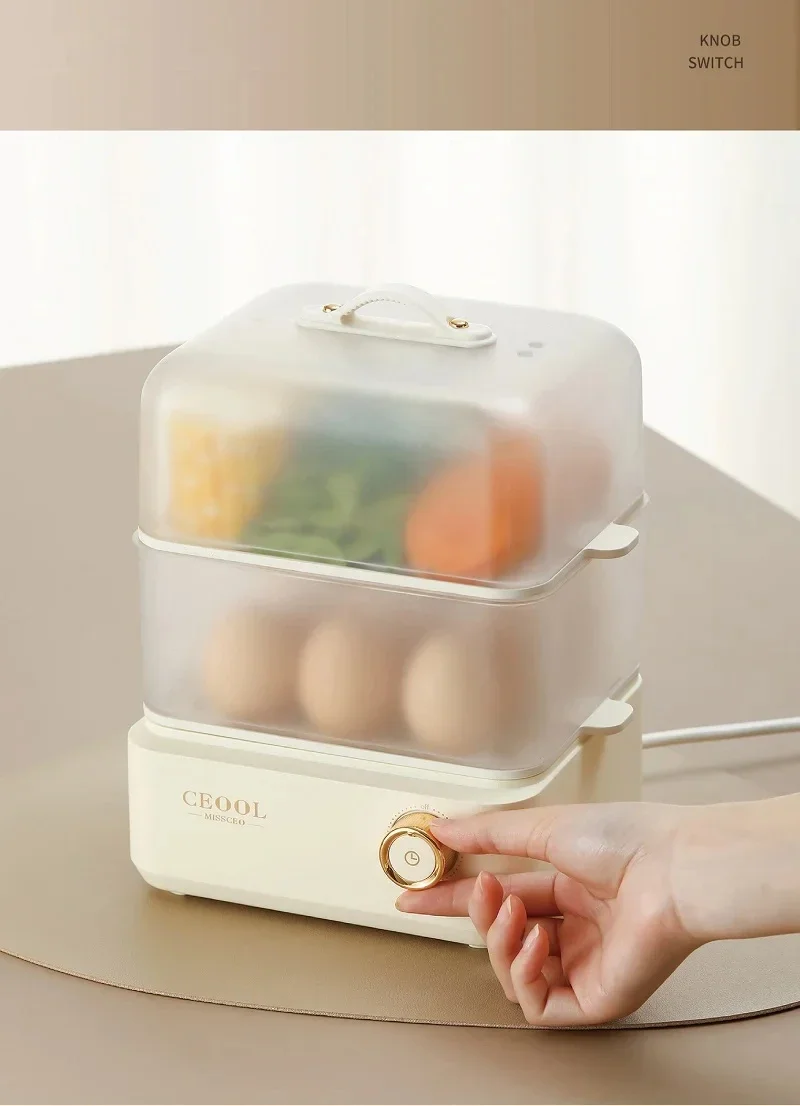 Double Layers Electric Egg Boiler Cooker Steamer for Corn Milk - Rapid Breakfast Multifunction Kitchen Cooking Appliance Double Layers Electric Egg Boiler Cooker Steamer for Corn Milk - Rapid Breakfast Multifunction Kitchen Cooking Appliance