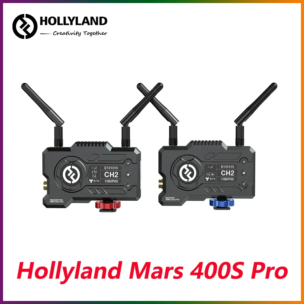 

Hollyland Mars 400S Pro Wireless Video Transmitter Receiver 0.1s Latency 400ft Range for DSLR Cameras Laptop PC to Projector