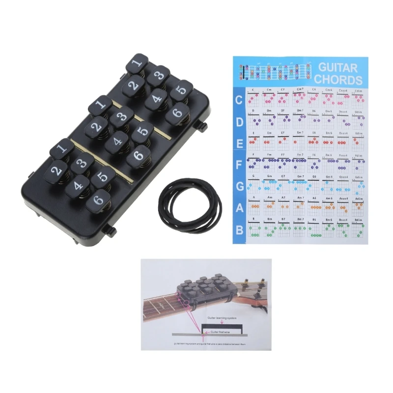 Guitar Chord Trainer with 18 Buttons Folk Guitar Chords Practice Assist Tool Learning System Assist for Adults Children
Guitar Chord Trainer with 18 Buttons Folk Guitar Chords Practice Assist Tool Learning System Assist for Adults Children