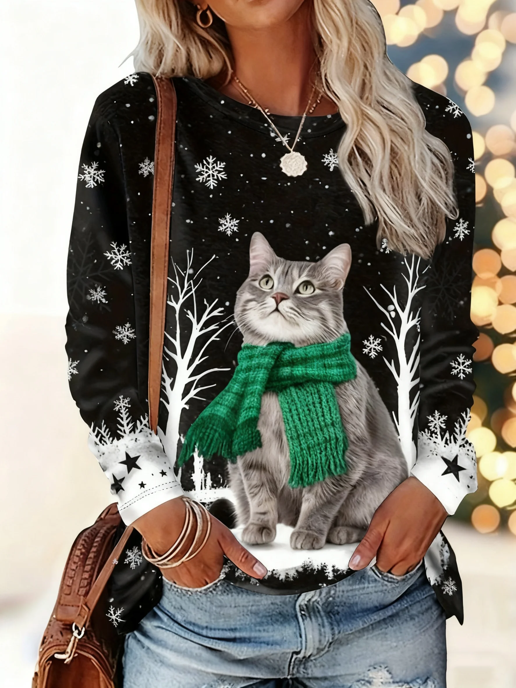 الخريف ندفة الثلج هريرة ثلاثية الأبعاد طباعة طويلة الأكمام تي شيرت المرأة ملابس طويلة الأكمام تي شيرت موضة المتضخم بلايز تيز الإناث الخريف ندفة الثلج هريرة ثلاثية الأبعاد طباعة طويلة الأكمام تي شيرت المرأة ملابس طويلة الأكمام تي شيرت موضة المتضخم بلايز تيز الإناث