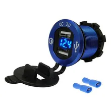Car Charger USB Quick Charge QC3.0 Dual Car Fast Charger Socket Power Outlet LED Voltmeter Waterproof Car Accessories
Car Charger USB Quick Charge QC3.0 Dual Car Fast Charger Socket Power Outlet LED Voltmeter Waterproof Car Accessories