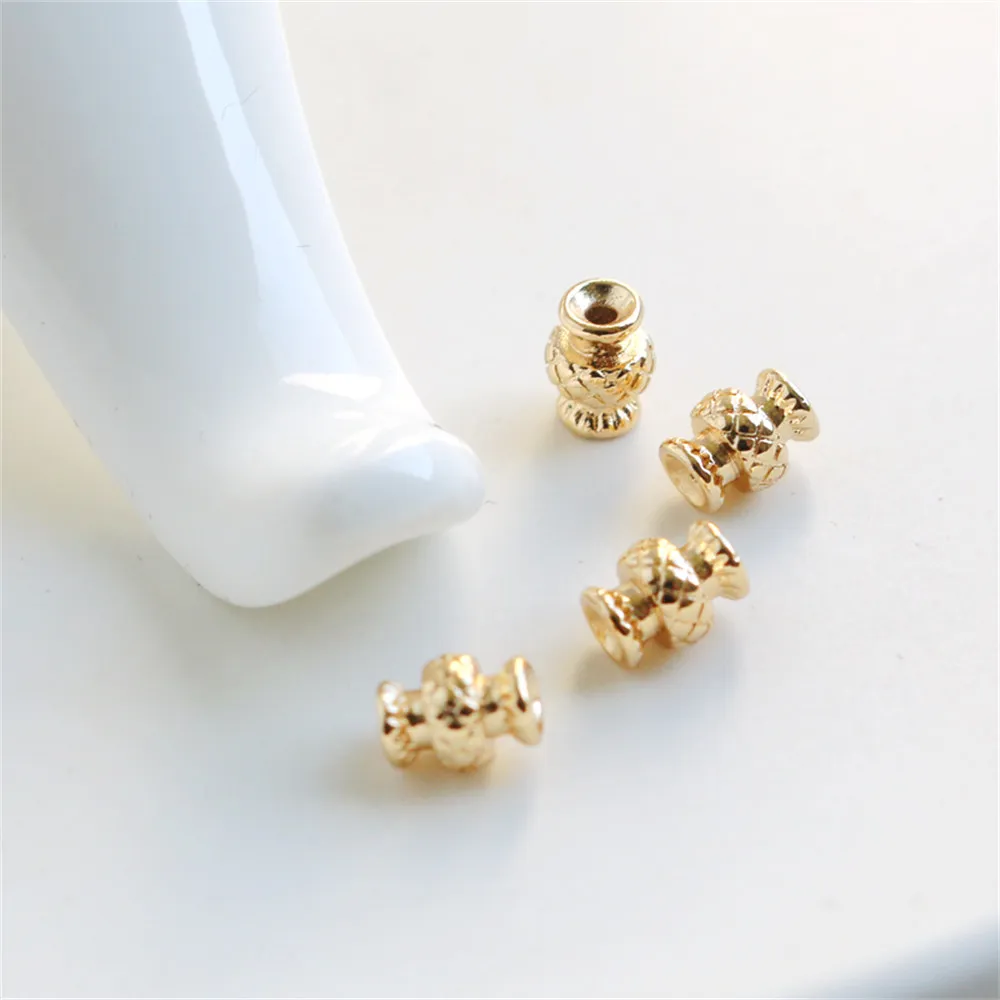 Retro Patterned Through-hole Beads 14K Gold Plated Spacer Beads for DIY Jewelry Making Components Bracelets Accessories
Retro Patterned Through-hole Beads 14K Gold Plated Spacer Beads for DIY Jewelry Making Components Bracelets Accessories