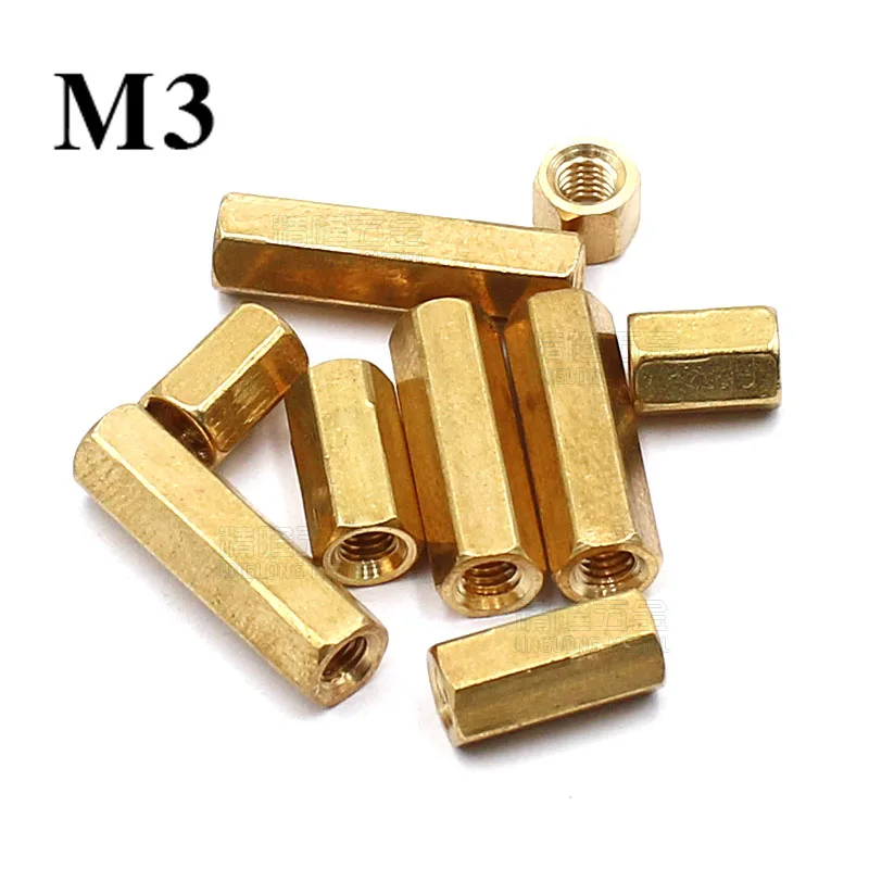 

10Pc M3*L=4-40mm Double Pass Hex Brass Male Female Standoff Board Pillar Hexagon Thread PCB Motherboard Spacer Nut Hollow Column